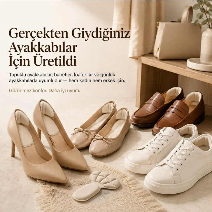 Topuk Vurma Önleyici Ve Daraltıcı Ayakkabı Pedi