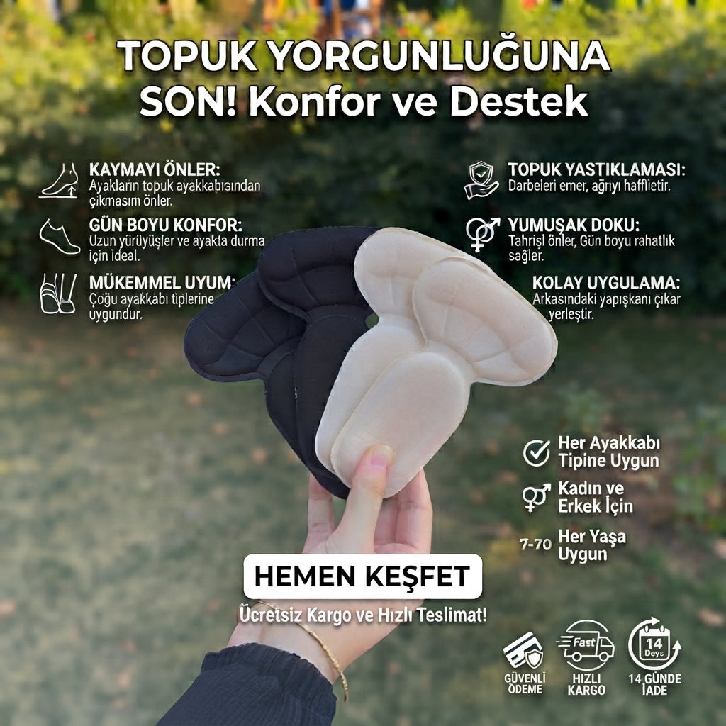 Topuk Vurma Önleyici Ve Daraltıcı Ayakkabı Pedi