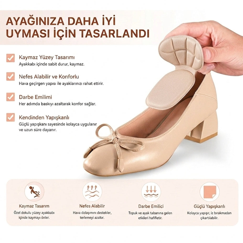 Topuk Vurma Önleyici Ve Daraltıcı Ayakkabı Pedi