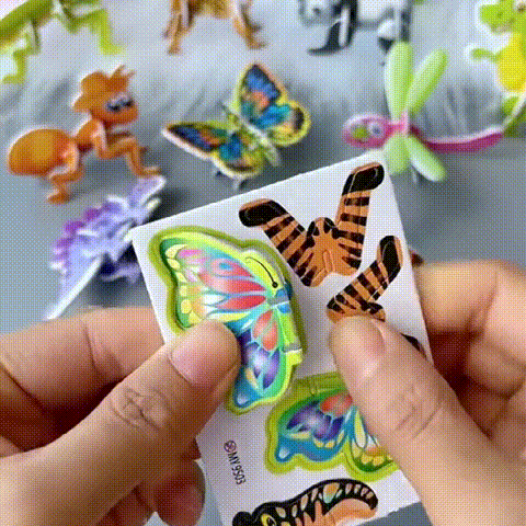 Sepetvakti™ Eğitici 3D Hayvan Figürlü Puzzle Oyuncak - Çocuk Maket Aktivite Seti