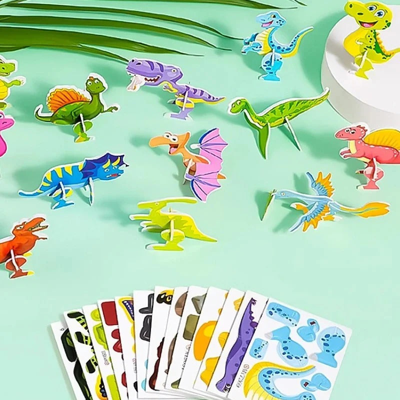Sepetvakti™ Eğitici 3D Hayvan Figürlü Puzzle Oyuncak - Çocuk Maket Aktivite Seti