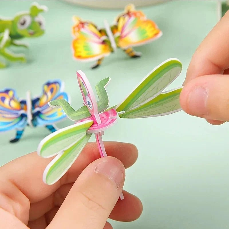 Sepetvakti™ Eğitici 3D Hayvan Figürlü Puzzle Oyuncak - Çocuk Maket Aktivite Seti